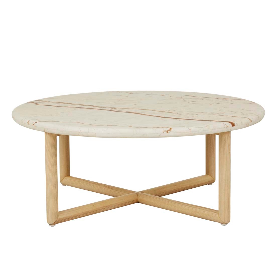 Buy Camille Marble Coffee Table Matt White Marble Natural Ash